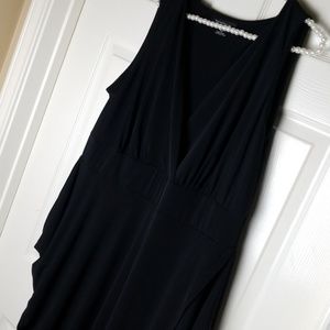 Black tapered Ashley Stewart maxi dress